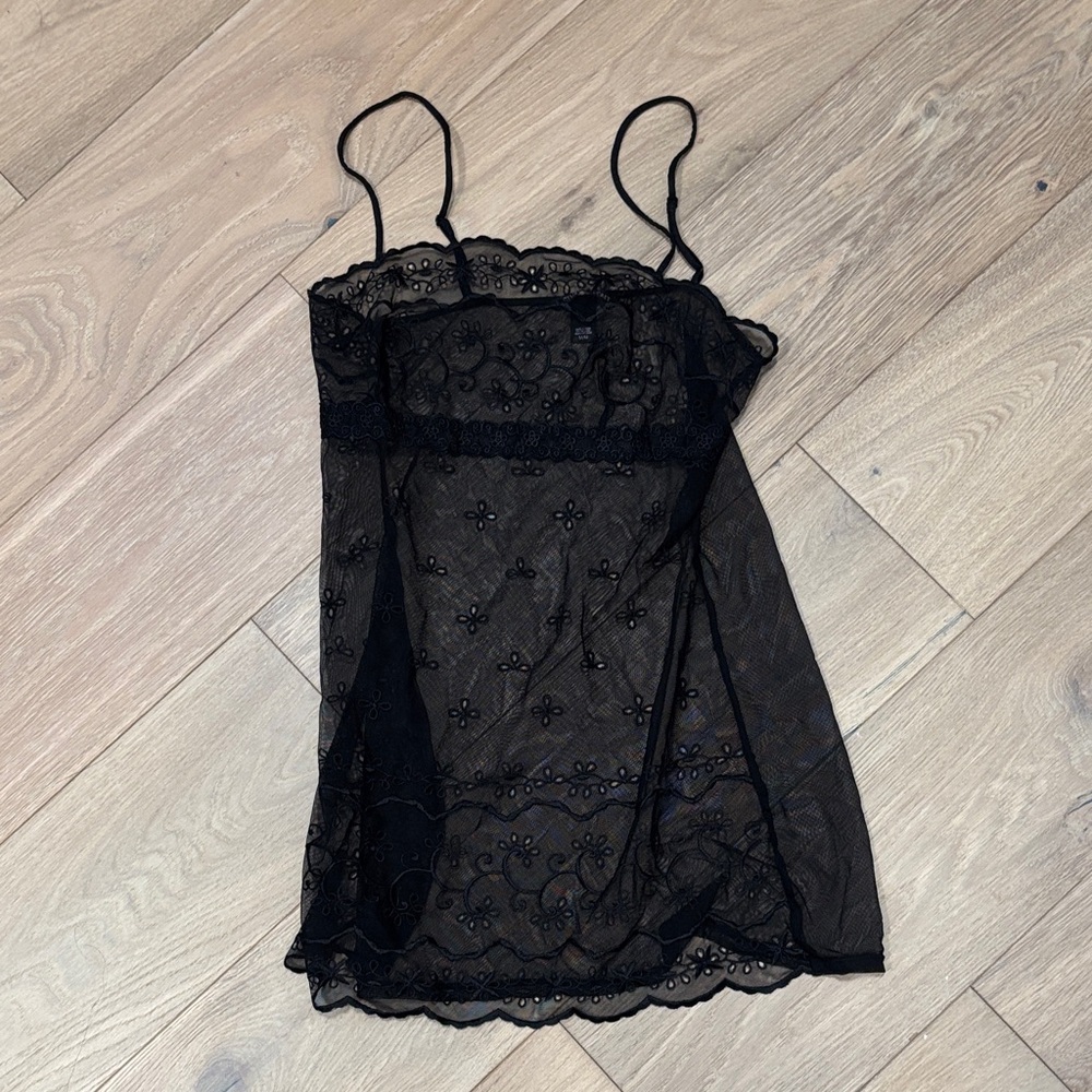 Victoria’s Secret Black Lace Chemise